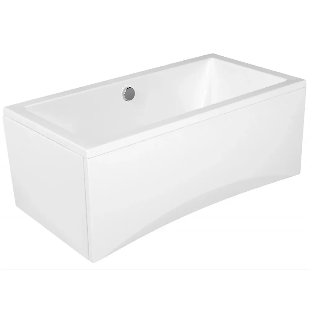 Baignoire Droite|Planète Bain Baignoire rectangulaire 150x75 cm INTRO à encastrer en acrylique + tablier central