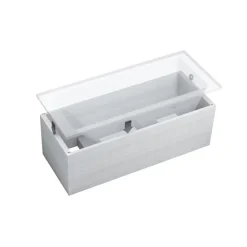 Baignoire D'Angle|Badland Baignoire rectangulaire 150x70 ARIA PLUS acrylique blanc + Support stabilisateur en polystyrène +Poignées +Pieds + Vidage à chromé