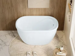 Vente-unique Baignoire sabot - 165 L - 120 x 75 x 65 cm - Blanche - PICCOLA