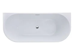 Baignoire Îlot|Vente-unique Baignoire semi îlot - 245L - 170 x 75 x 58 cm - Blanche - Acrylique - DIVINA