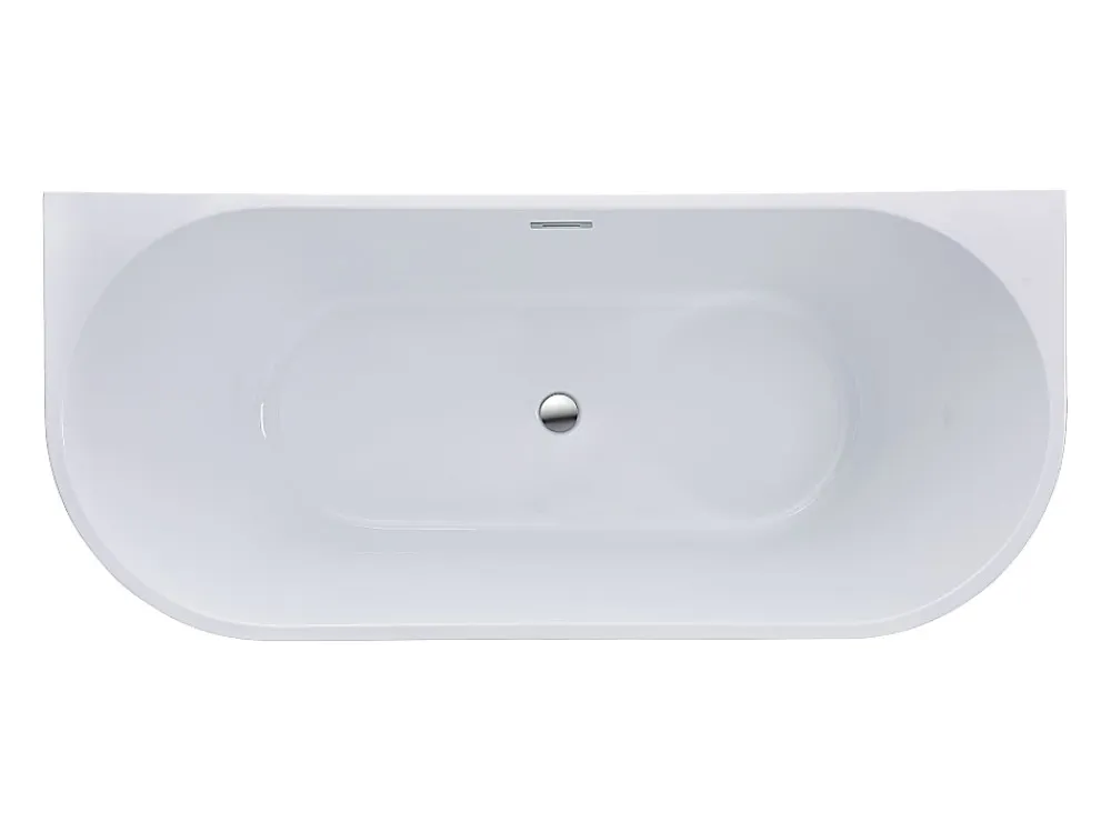 Baignoire Îlot|Vente-unique Baignoire semi îlot - 245L - 170 x 75 x 58 cm - Blanche - Acrylique - DIVINA