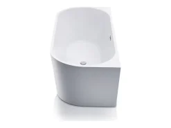 Baignoire Îlot|Vente-unique Baignoire semi îlot - 245L - 170 x 75 x 58 cm - Blanche - Acrylique - DIVINA