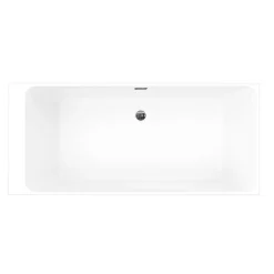 Baignoire Îlot|GoodHome Baignoire semi îlot 180x80 cm Bakor gris
