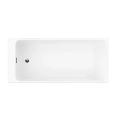 GoodHome Baignoire semi îlot 160x75 cm Bakor blanc