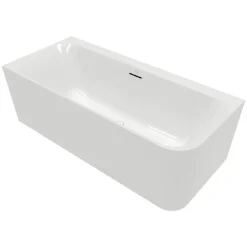 Baignoire D'Angle|Villeroy & Boch Baignoire semi-îlot d'angle Loop & Friends version gauche avec bonde et trop-plein blanc