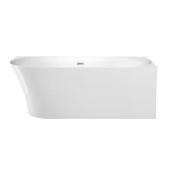 Stano Baignoire semi-îlot design ELIZABETH blanche 170 cm Angle à droite