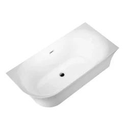 Stano Baignoire semi-îlot design ELIZABETH blanche 170 cm Angle à droite