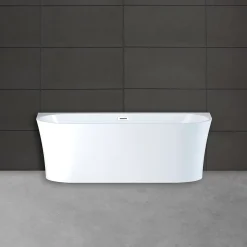 Baignoire Îlot|Spalina Baignoire semi-îlot murale Ruby 170x80 cm, by