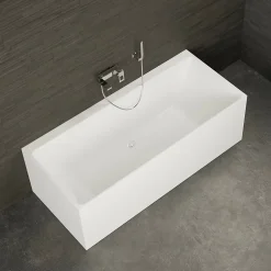 Baignoire Îlot|Spalina Baignoire semi-îlot murale COBALT L.170 x l.75 cm, by