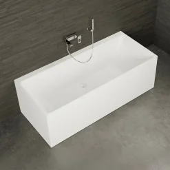 Baignoire Îlot|Spalina Baignoire semi-îlot murale COBALT L.170 x l.75 cm, by