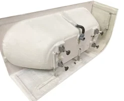 Spalina Baignoire semi-îlot murale CAPRI 160 Droite Noire L. 160 x l. 76 cm, by