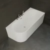 Spalina Baignoire semi-îlot murale CAPRI DROITE+Robinetterie Chromée L. 170 x l. 76 cm by