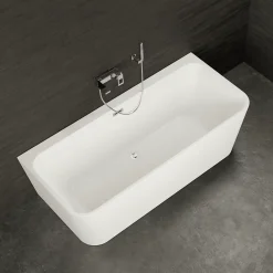 Spalina Baignoire semi-îlot murale Mint 160, blanc, 160x75 cm, by