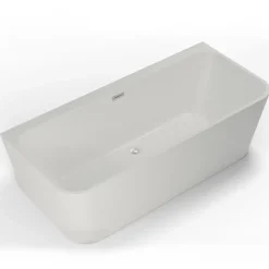 Spalina Baignoire semi-îlot murale Mint 180, blanc, 180x81 cm, by