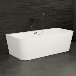 Spalina Baignoire semi-îlot murale Mint 180, blanc, 180x81 cm, by
