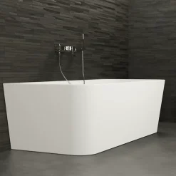 Spalina Baignoire semi-îlot murale Mint 170, blanc, 170x81 cm, by