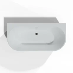 Spalina Baignoire semi-îlot murale Naos, blanc, 170x80 cm, by