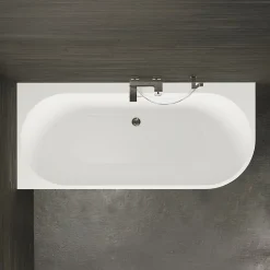 Spalina Baignoire semi-îlot murale CAPRI 160 Gauche L. 160 x l. 76 cm, by