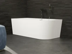 Spalina Baignoire semi-îlot murale CAPRI 160 Gauche L. 160 x l. 76 cm, by