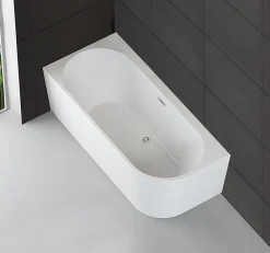 Spalina Baignoire semi-îlot murale CAPRI 160 Gauche L. 160 x l. 76 cm, by