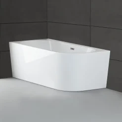 Spalina Baignoire semi-îlot murale CAPRI 160 Gauche L. 160 x l. 76 cm, by