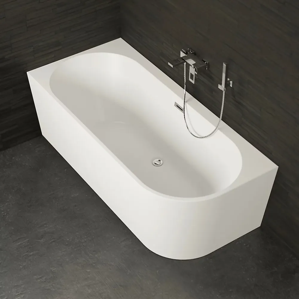 Spalina Baignoire semi-îlot murale CAPRI Gauche 170x76cm, by