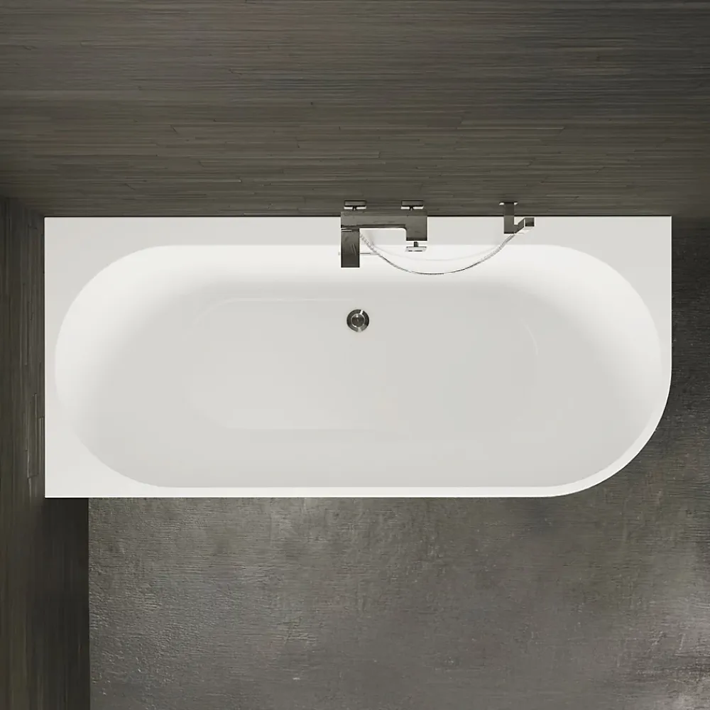 Spalina Baignoire semi-îlot murale CAPRI Gauche 170x76cm, by