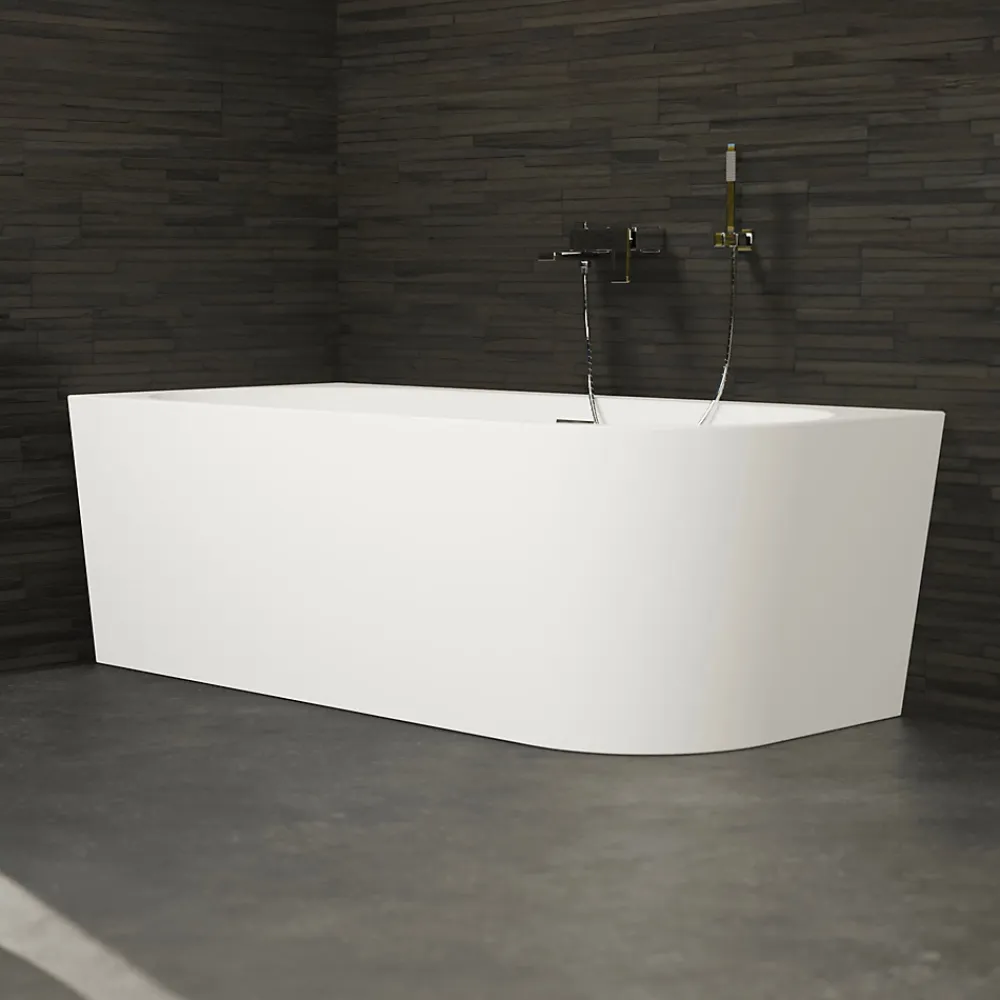 Spalina Baignoire semi-îlot murale CAPRI Gauche 170x76cm, by