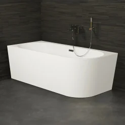 Spalina Baignoire semi-îlot murale CAPRI Gauche 170x76cm, by