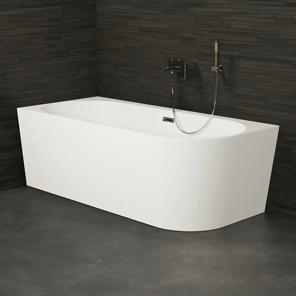 Spalina Baignoire semi-îlot murale CAPRI Gauche 170x76cm, by