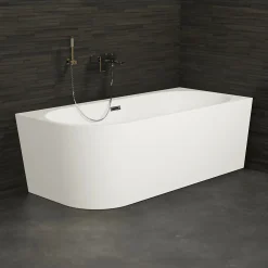 Baignoire Îlot|Spalina Baignoire semi-îlot murale CAPRI 180 Droite L. 180 x l. 81 cm, by