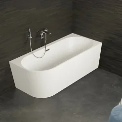 Baignoire Îlot|Spalina Baignoire semi-îlot murale CAPRI 180 Droite L. 180 x l. 81 cm, by