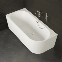 Spalina Baignoire semi-îlot murale CAPRI 180 Gauche L. 180 x l. 81 cm, by