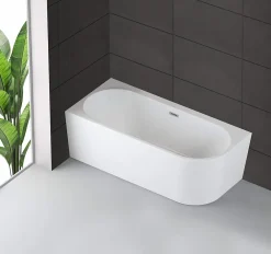 Spalina Baignoire semi-îlot murale CAPRI 180 Gauche L. 180 x l. 81 cm, by