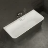 Spalina Baignoire semi-îlot murale Mint 180x81 cm, noir et blanc, By