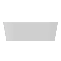 GoodHome Baignoire semi-îlot Nakina L. 170 cm x l. 75 cm blanc