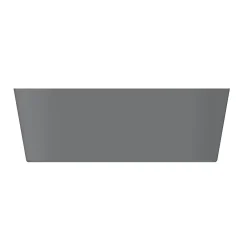 Baignoire Îlot|GoodHome Baignoire semi-îlot Nakina L. 160 cm x l. 75 cm gris