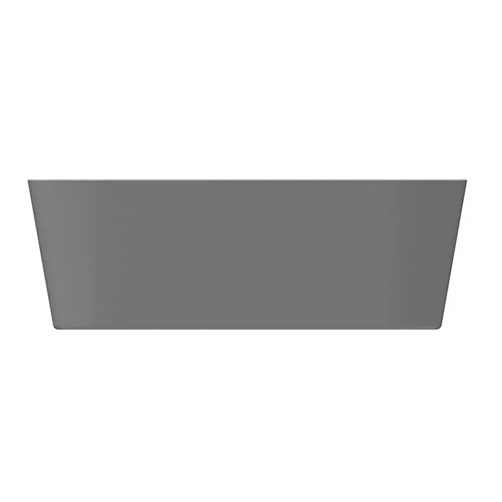 Baignoire Îlot|GoodHome Baignoire semi-îlot Nakina L. 160 cm x l. 75 cm gris