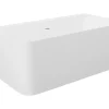 Vente-unique Baignoire semi-îlot rectangulaire - 216L - 150 x 75 x 60 cm - Blanc brillant - Acrylique - ATESA