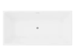 Vente-unique Baignoire semi-îlot rectangulaire - 315 L - 170 x 80 x 58 cm - Blanche - Acrylique - PIKAIA