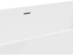 Vente-unique Baignoire semi-îlot rectangulaire - 315 L - 170 x 80 x 58 cm - Blanche - Acrylique - PIKAIA