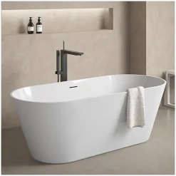 Mob-In Baignoire SERENA îlot en acrylique Lucite blanche 170cm