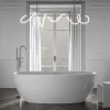 Bernstein Baignoire sur pieds BELAQUA, Acrylique sanitaire, Blanc brillant, 170x80x58cm, Garantie 5 ans, Sans siphon, Avec mitigeur 1523C