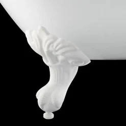 Rogier & Mothes Baignoire sur pieds en fonte PLYMOUTH Blanche 153 cm Pieds chromes