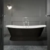 Rogier & Mothes Baignoire sur socle en fonte emaillee SOUTHPORT Noire 180 cm Peinture noire (baignoire et socle)