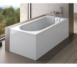 Baignoire Droite|Azura Home Design Baignoire TRINITA avec tablier 75 - 150cm