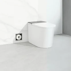 Balneo - range-papier toilette mural encastré WALL-BOX PAPER 3 Gun Metal gris - compartiment de salle de bain intégré dans le mur