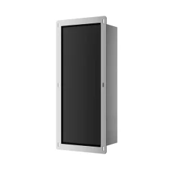 Balneo Armoire encastrée pour brosse WC gauche verre noir