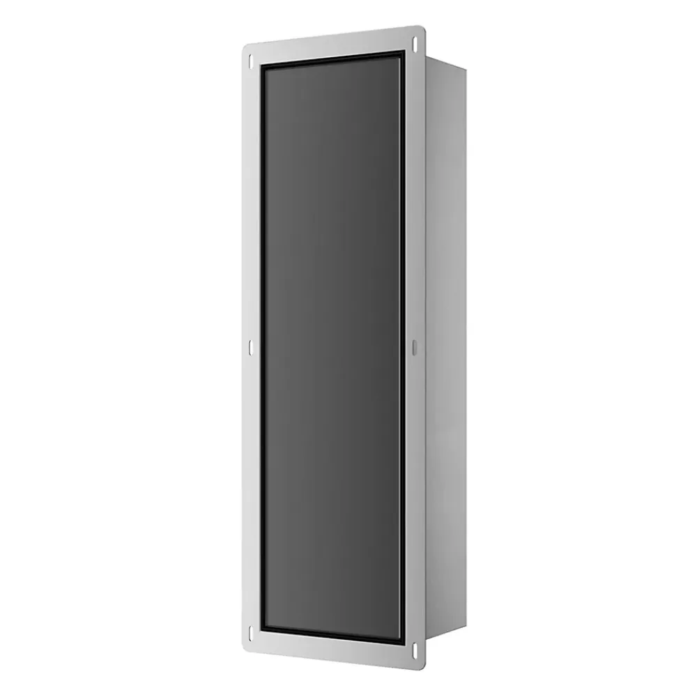 Balneo Armoire encastrée pour brosse WC gauche verre noir 68,2 cm