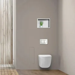 Balneo Armoire encastrée sous carrelage pour brosse WC gauche 53,2cm